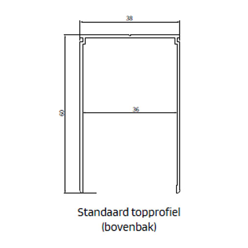 Standaard topprofiel (bovenbak)