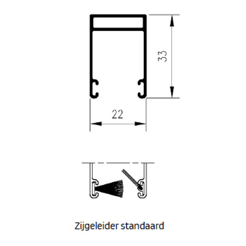 Zijgeleider standaard