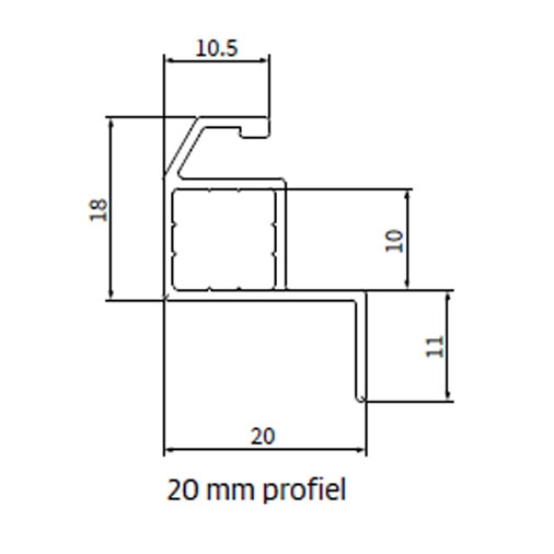 20 mm profiel (standaard)